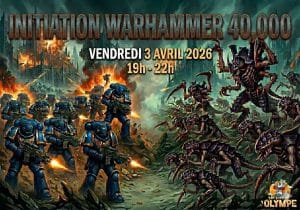 annonce de la soirée Warhammer 40000 du 3 avril 2026.